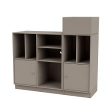 Billede af Montana QS Selection Spin III Reol Til Vinyler Med Sokkel 105x96,6x38 cm - 141 Truffle