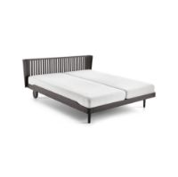 Billede af Auping Noa Sengeramme inkl. Milled hovedgærde og høje hjul 140x200 cm - Chocolate Brown