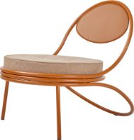 Billede af GUBI Copacabana Outdoor Lounge Chair - Orange/Standard Lorkey Limonta