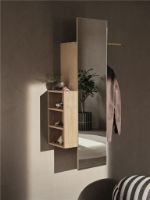 Billede af Ferm Living Bon Hallway Cabinet 70x138 cm - Oiled Oak/Mirror Glass