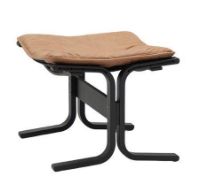 Billede af LK Hjelle Siesta Fiora Fodskammel - Black/Vintage Cognac