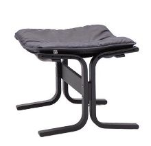 Billede af LK Hjelle Siesta Fiora Fodskammel - Black/Vintage Black Soft