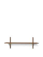 Billede af Ferm Living Sector Shelf Single Wide 87x26,1 cm - Smoked Oak/Brass