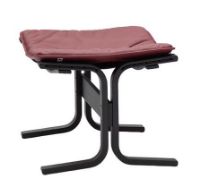 Billede af LK Hjelle Siesta Fiora Fodskammel - Black/Elmo Rustical Red