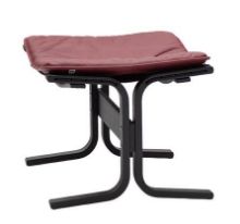 Billede af LK Hjelle Siesta Fiora Fodskammel - Black/Elmo Rustical Red