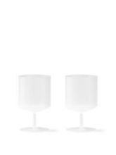 Billede af Ferm Living Ripple Wine Glass Set of 2 Ø: 7,5 cm - Frosted Glass