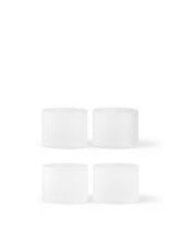 Billede af Ferm Living Ripple Low Glasses Set of 4 H: 6,1 cm - Frosted Glass