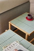 Billede af Hübsch Tile Sidebord 44x50 cm - Eg/Mint Fliser FORUDBESTIL: JULI 2026