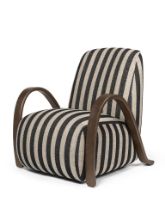 Billede af Ferm Living Buur Lounge Chair Louisiana H: 87 cm - Dark Stained Oak/Sand/Black