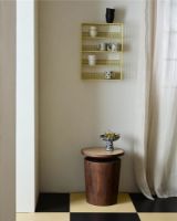 Billede af Nordal KWANDO Sidebord Med Travertinplade Ø: 41 cm - Natur