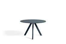 Billede af HAY CPH 20 2.0 Round Table Ø: 120 cm - Deep Blue Lacquered Solid Oak/Smokey Blue Linoleum