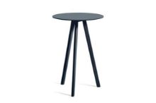 Billede af HAY CPH 20 2.0 High Table Ø: 70 cm - Deep Blue Lacquered Oak/Deep Blue Linoleum