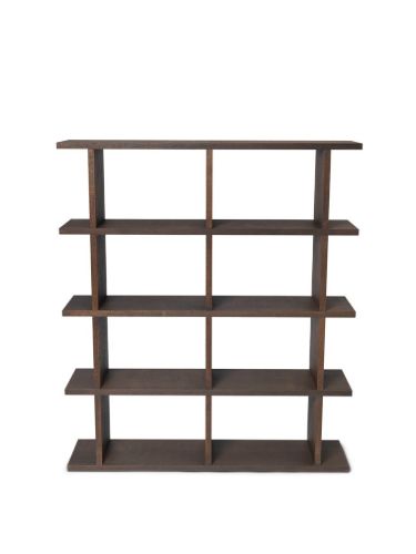 Ferm Living Kona Bookcase 2x4 H: 141 cm - Dark Stained