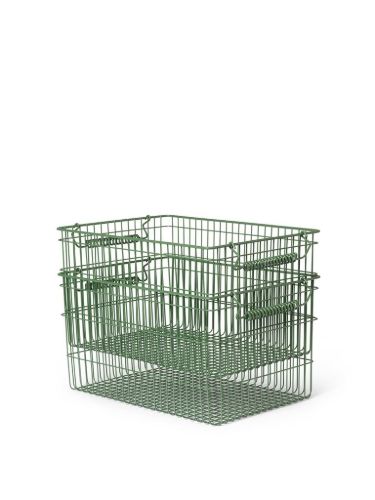 Ferm Living Cala Stackable Baskets 2 stk. - Verdant Green