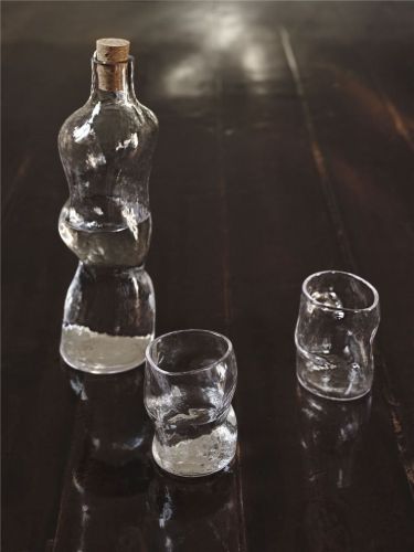Ferm Living Dimple Glasses 2 stk. Ø: 8 cm - Clear