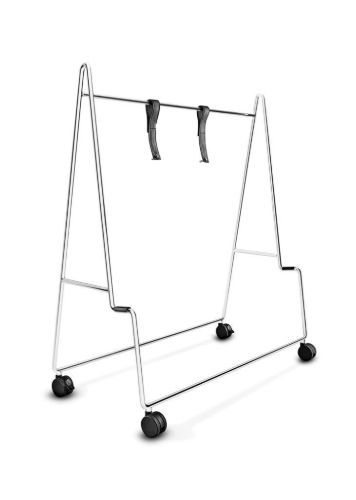 Please Wait To Be Seated Carry TV Stander H: 92 cm - Rustfri Stål M/Hjul