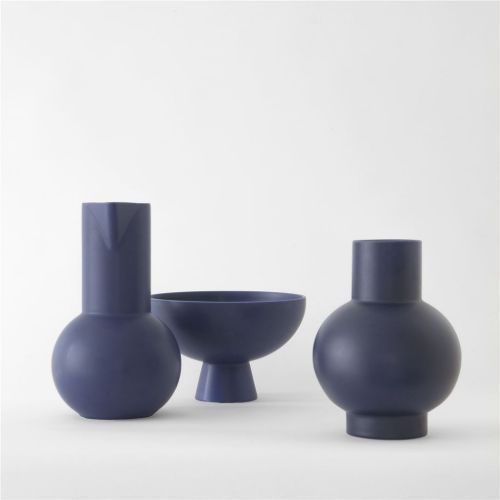 raawii Strøm Small Vase H: 16 cm - Blue
