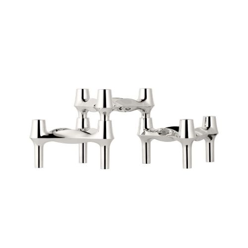 STOFF Nagel BMF Candle Holder Set of 3. H: 7,5 cm - Chrome
