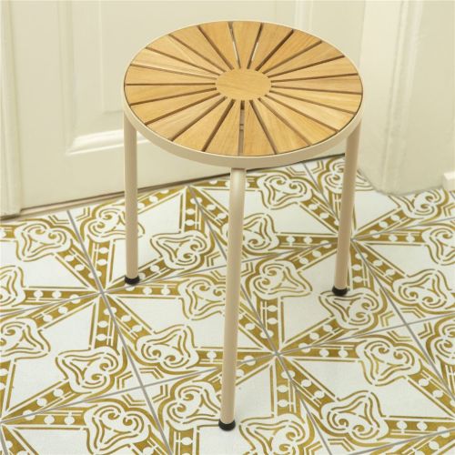 Mandalay Marguerit Taburet Ø: 32 cm - Teak/Taupe 