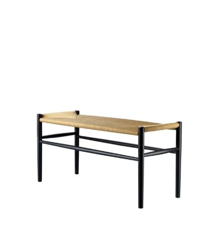 FDB Møbler Klaverbænk Jørgen Bækmark J163 B: 100 cm - Sort/Natur Flet