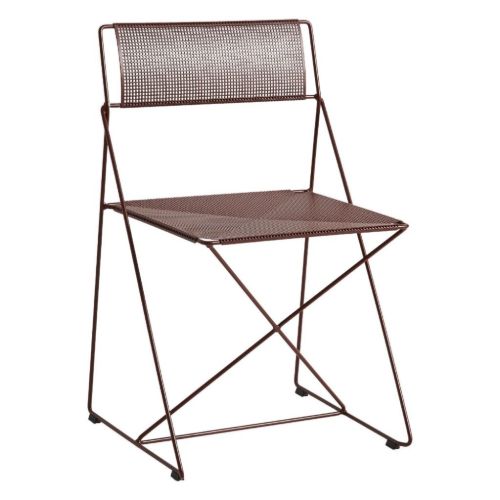 HAY X-Line Chair SH: 46 cm - Iron Red Powder Coated Steel