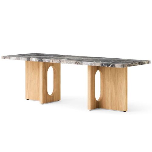 Audo Copenhagen Androgyne Lounge Table 120x45 cm - Natural Oak/Marble, Grey Galaxy 