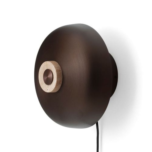 Audo Copenhagen Reverse Wall Lamp m. Dimmer Ø: 24,3 cm - Beige/Bronzed brass
