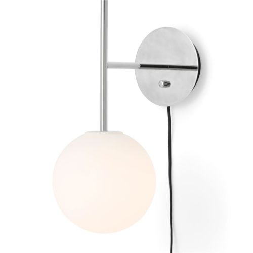 Audo Copenhagen TR Bulb Suspended Wall Lamp Ø 20 cm - Polished Steel