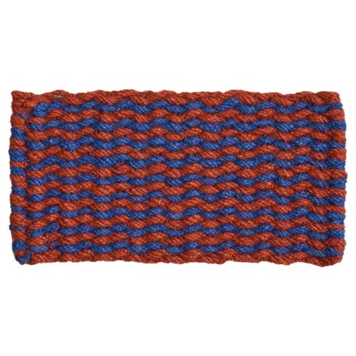 HAY Coco Door Mat Stripe/Wave 80x40 cm - Brown/Navy