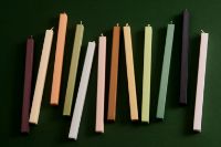 Billede af HAY Square Candle Set of 4 pcs H: 24 cm - Fresh OUTLET