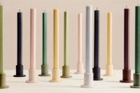 Billede af HAY Square Candle Set of 4 pcs H: 24 cm - Pastel OUTLET