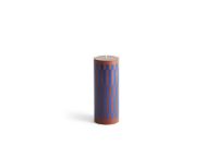 Billede af HAY Column Candle Medium H: 20 cm - Brown and blue OUTLET