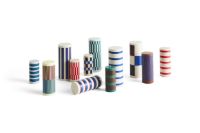Billede af HAY Column Candle Small 6,5x15 cm - Off-White/Brown/Black/Blue OUTLET