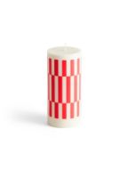 Billede af HAY Column Candle Small H: 15 cm - Off-white and red OUTLET