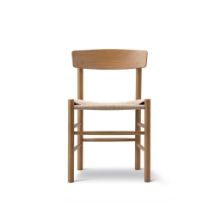 Billede af Fredericia Furniture 3239 J39 Mogensen Spisebordsstol  - Vintage lakeret Bøg/Naturfarvet Flet 