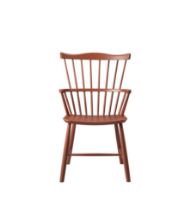 Billede af FDB Møbler Børge Mogensen Stol J52B - Bøg/Brick Red