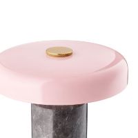 Billede af Design By Us Trip Portable Lamp H: 21 cm - Silver Marble/Rose
