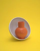 Billede af raawii Strøm Large Vase H: 24 cm - Vibrant Orange