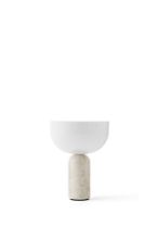 Billede af New Works Kizu Table Lamp Ø: 25 cm - Kunis Breccia Marble/White Acrylic