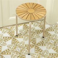 Billede af Mandalay Marguerit Taburet Ø: 32 cm - Teak/Taupe 