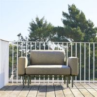 Billede af Mandalay Ivy Loungestol m. Udtræk SH: 42 cm - Olivengrøn 