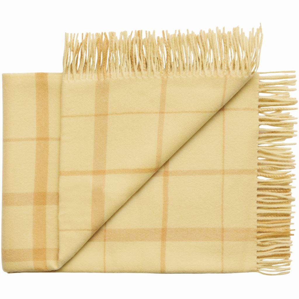 Billede af Silkeborg Uldspinderi Warp and Weft Balance Plaid 130x190 cm - Chamomile/Mustard
