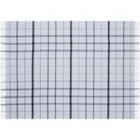 Billede af Silkeborg Uldspinderi Warp and Weft Stable Plaid 130x190 cm - Concrete/Midnight