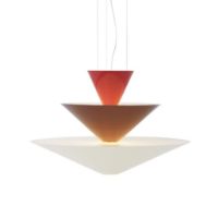 Billede af &Tradition Gio LN14 Luca Nichetto Ø: 60 cm - Vermilion Red, Dark Bourgogne & Ecru White