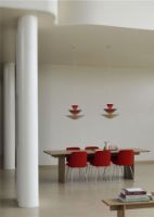 Billede af &Tradition Gio LN14 Luca Nichetto Ø: 60 cm - Vermilion Red, Dark Bourgogne & Ecru White