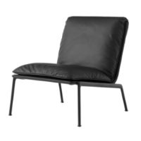 Billede af &Tradition Muno Lounge Chair LN18  SH: 41 cm - Sort Læder