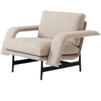 Billede af &Tradition Meantime Lounge Chair AV29 SH: 41 cm - Sort/Hallingdal 0220