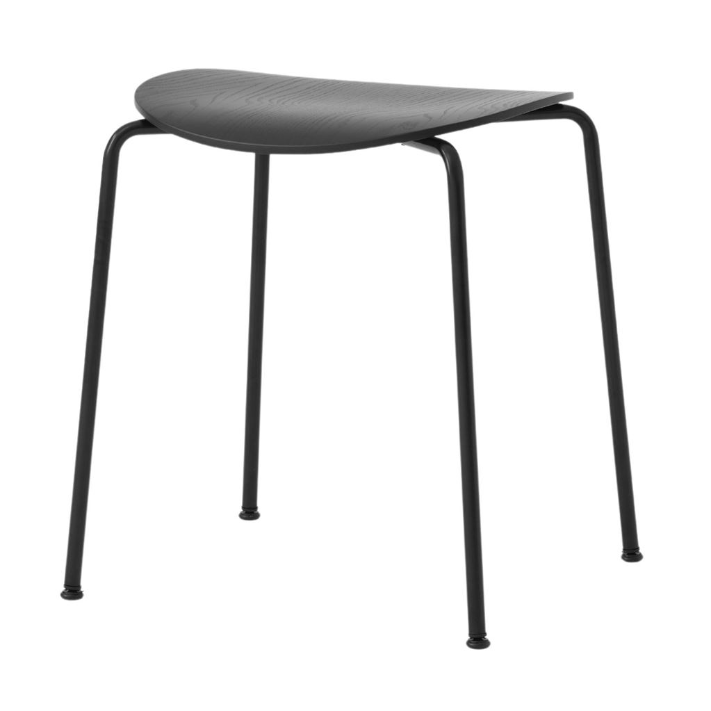 Billede af &Tradition Pavilion AV36 Stool H: 49 cm - Black Lacquered Oak