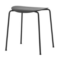 Billede af &Tradition Pavilion AV36 Stool H: 49 cm - Black Lacquered Oak
