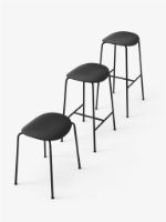 Billede af &Tradition Pavilion AV36 Stool H: 49 cm - Black Lacquered Oak